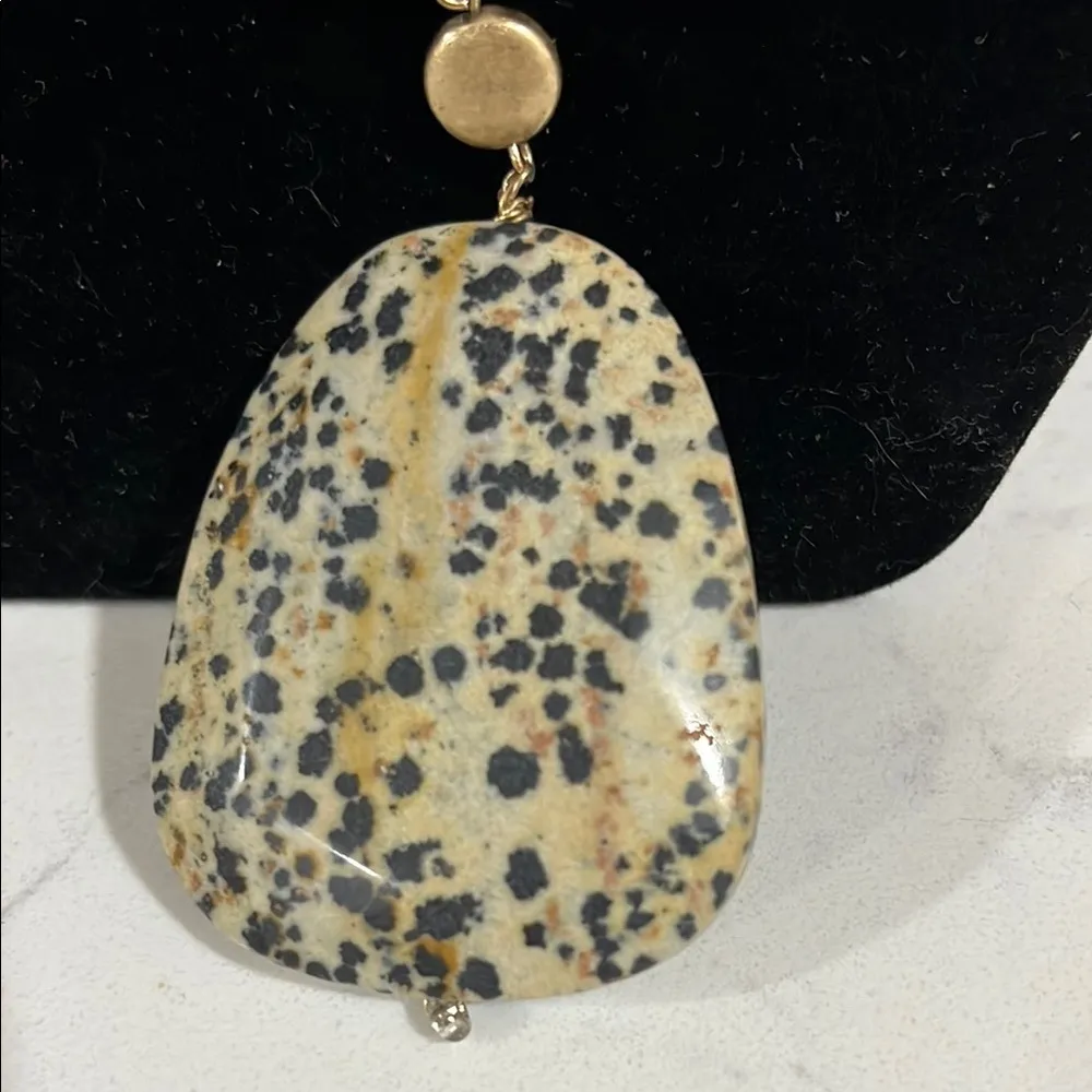 Dalmatian Jasper Beaded Necklace Black - Image 2