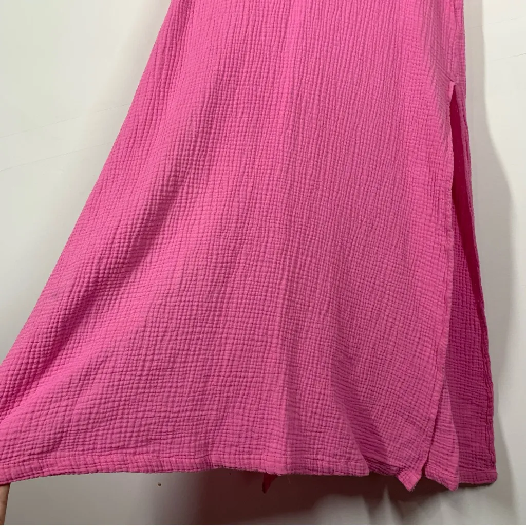 Buddy Love Carmen Cover Up Maxi Dress Size Medium Pink - Image 10