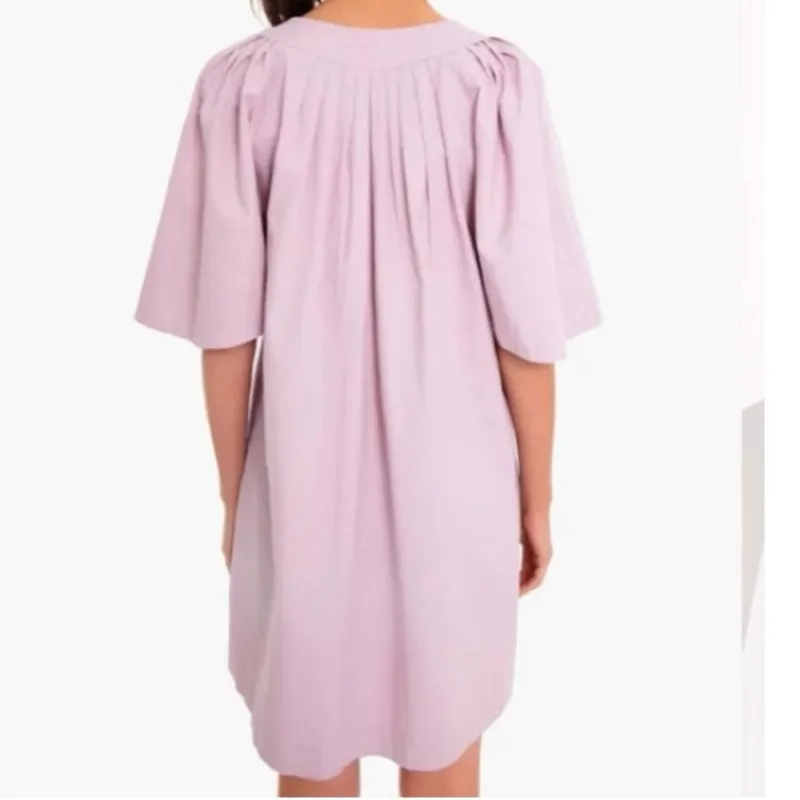 Tuckernuck Pomander Place 100% Cotton Pink Finley Flutter Mini Dress Size Small - Image 2