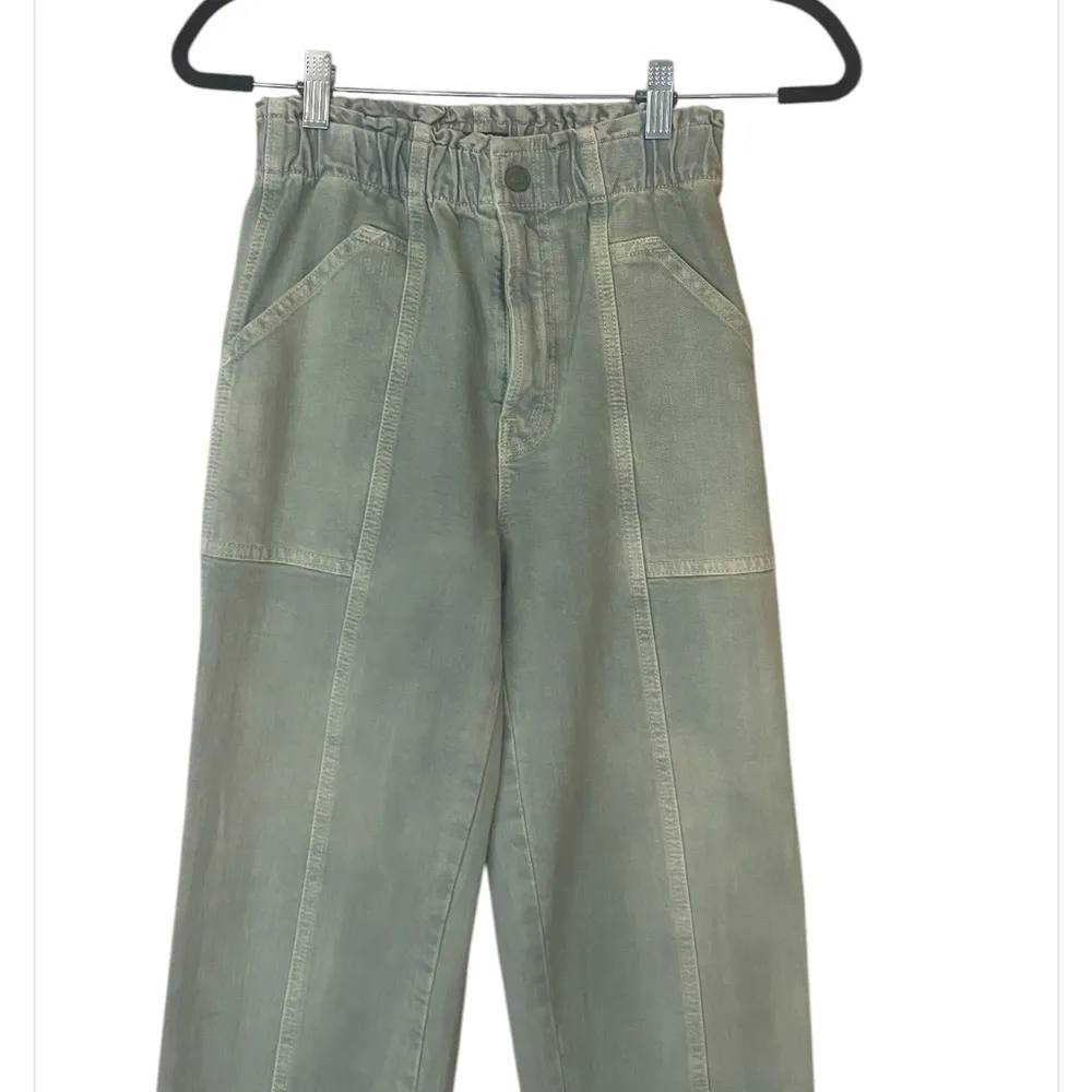 MOTHER The Springy Ankle Pants Jeans High Rise Straight Leg in Green Bay size 25 - Image 7