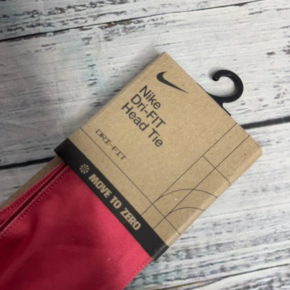 Nike Dri-fit Head Tie Headband Sports Hair Band Pink NWT - Image 2