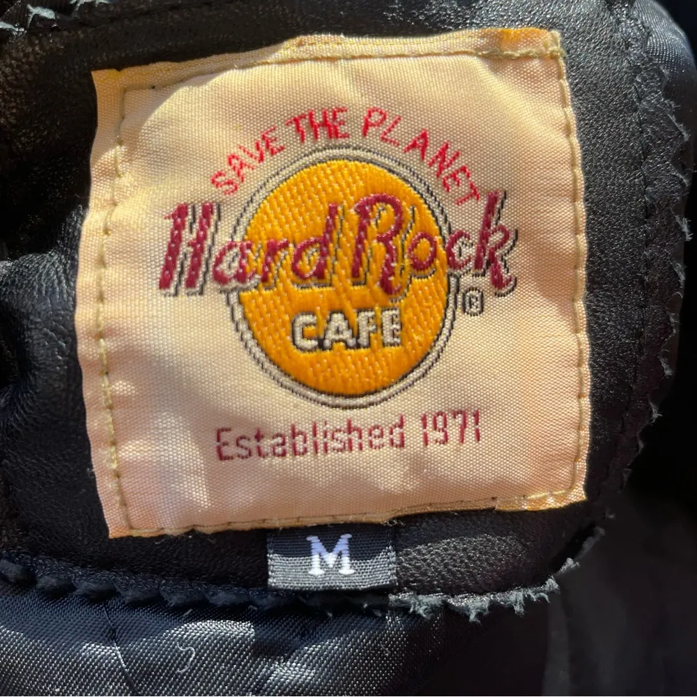 Hard Rock Cafe Save The Planet New York leather moto jacket - Image 8