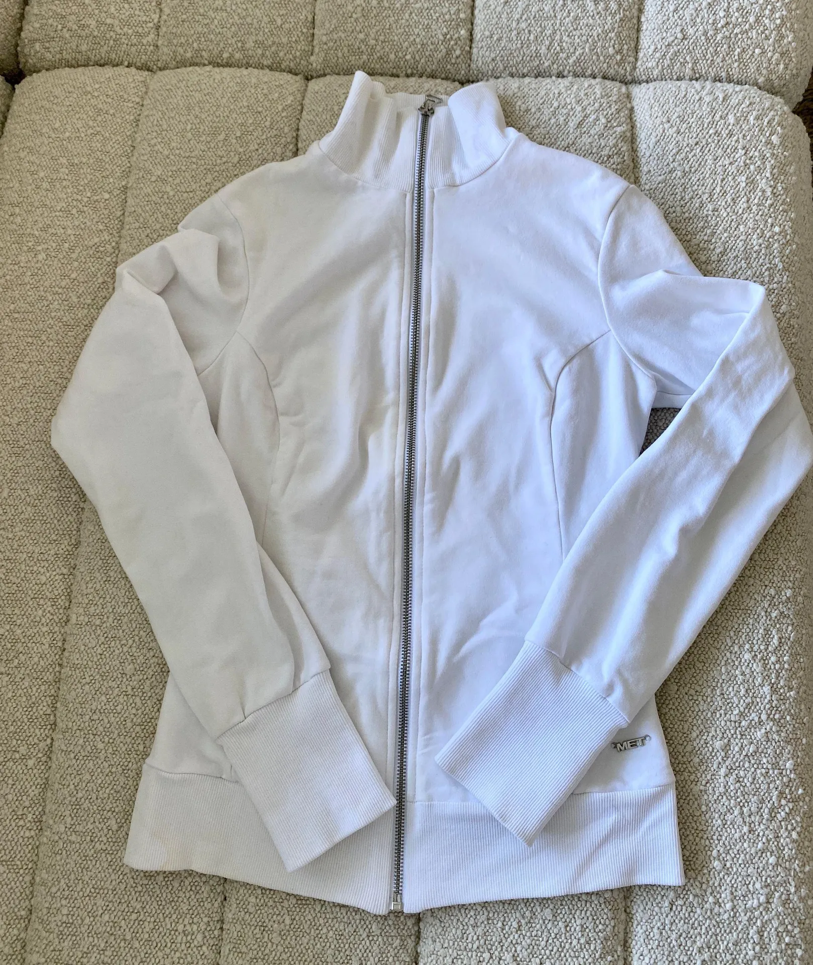 MET in jeans, zip up sweatshirt women’s White Size M - Image 3