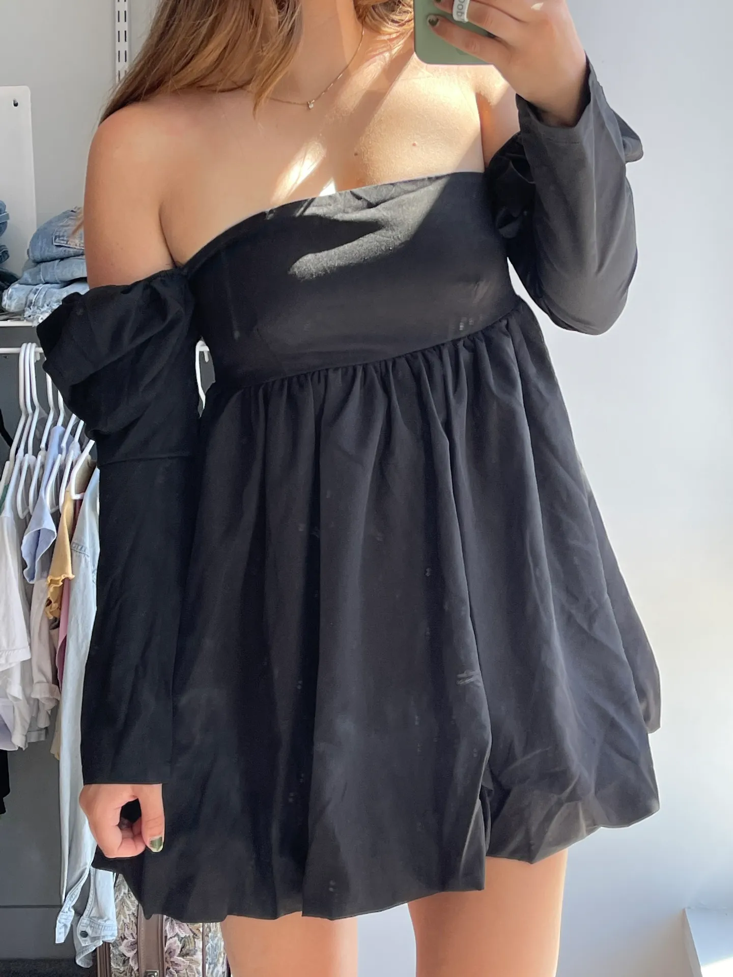Black Sleeved Dress - Image 3