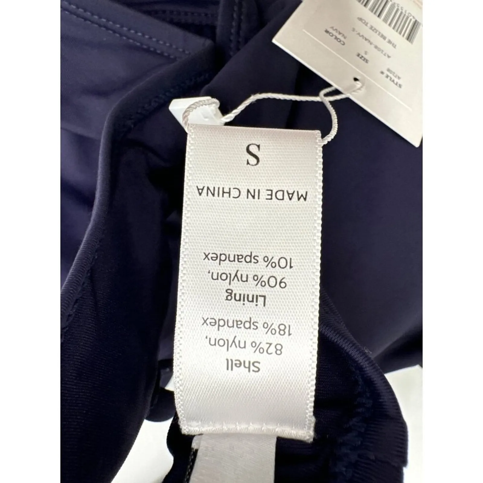 Andie Swim New The Belize Bikini Top NWT Navy Blue Size Small - Image 7