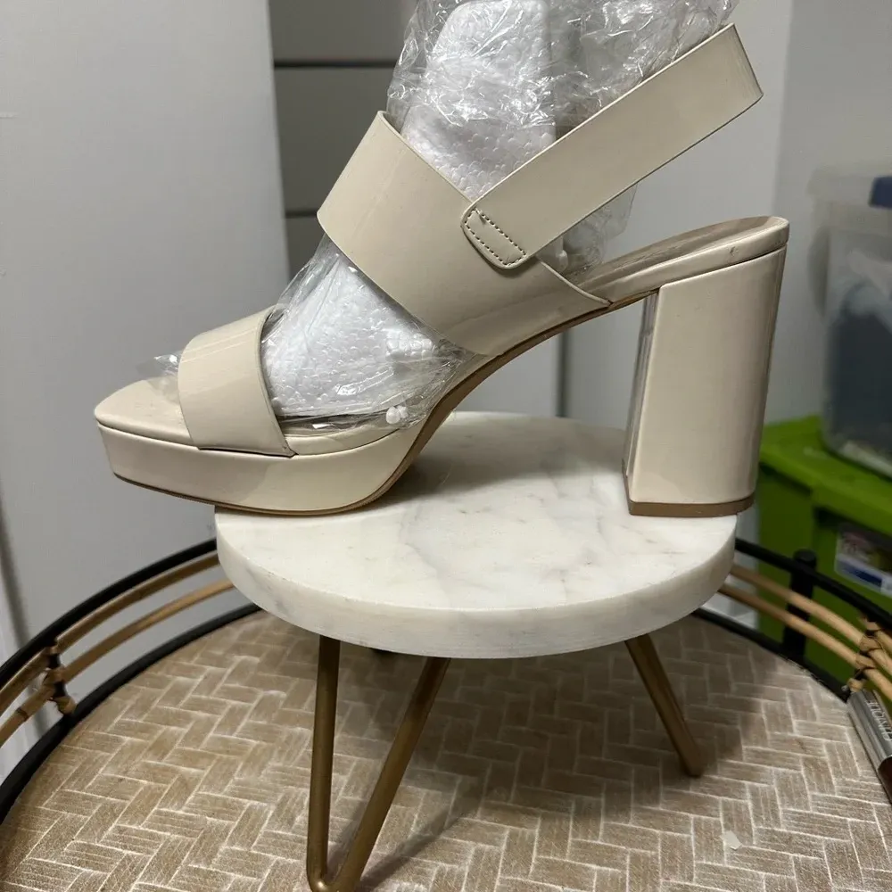 Soda‎ Beige Platform Heels - Image 2