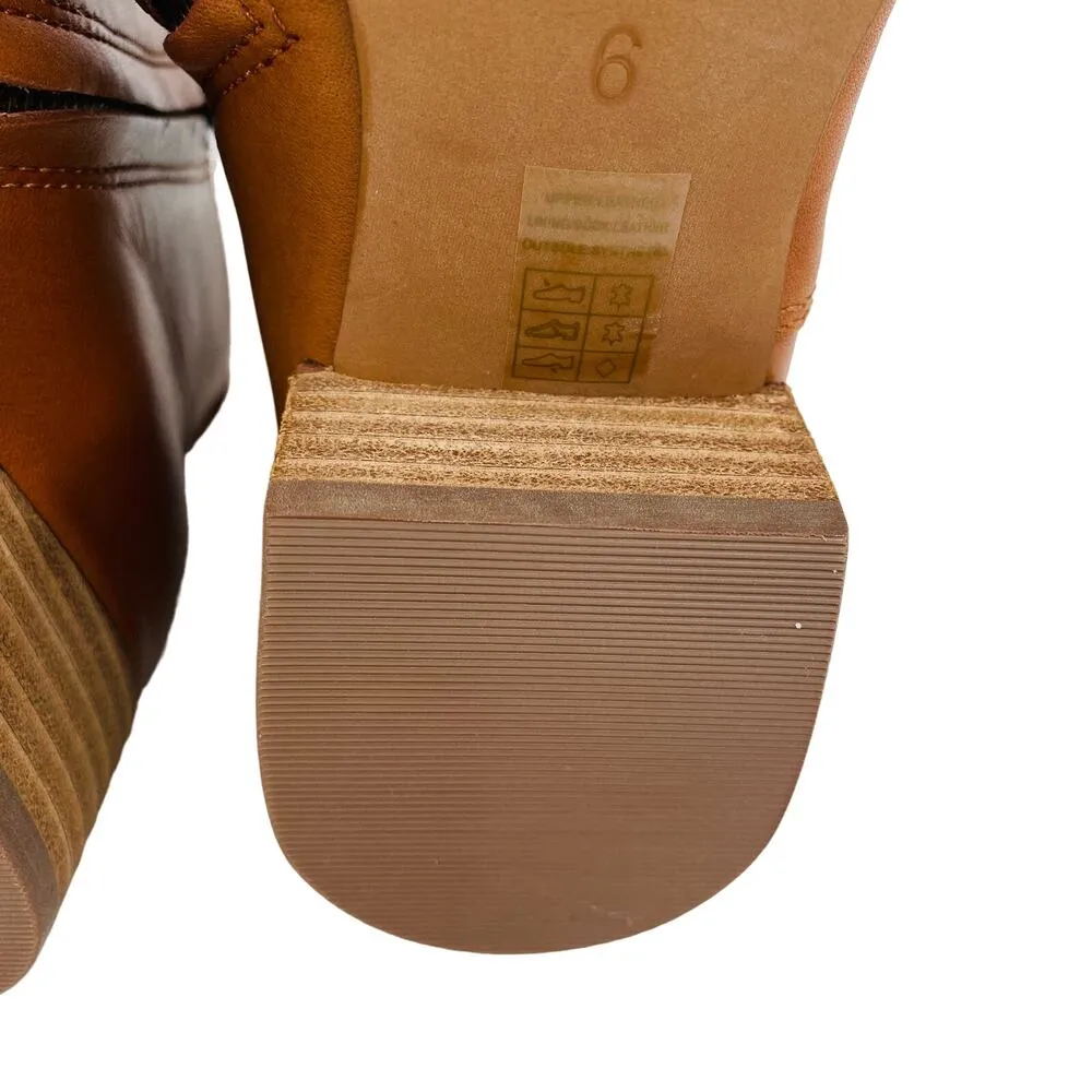 Madewell Camden Leather Ankle Bootie Brown 6 New - Image 9