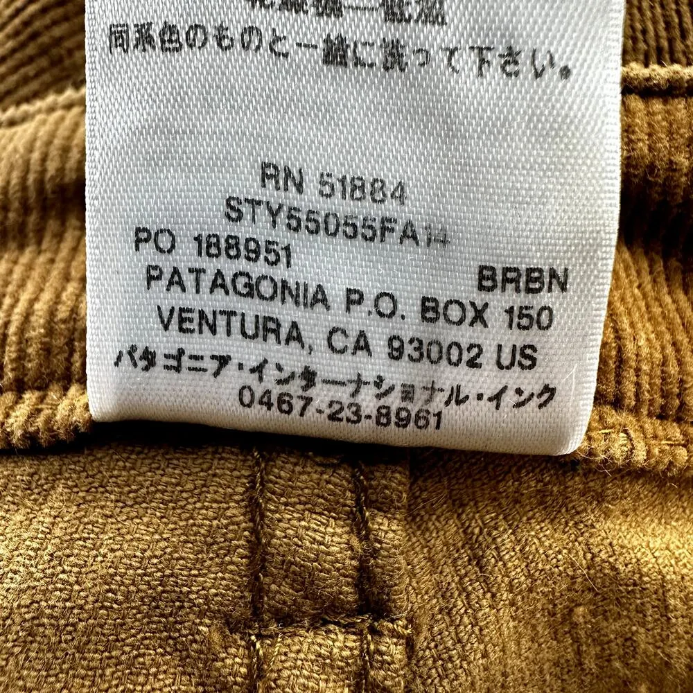 Patagonia Everyday Cords Corduroy Pants Ankle Slim Fit Western Cotton Brown 29 - Image 4