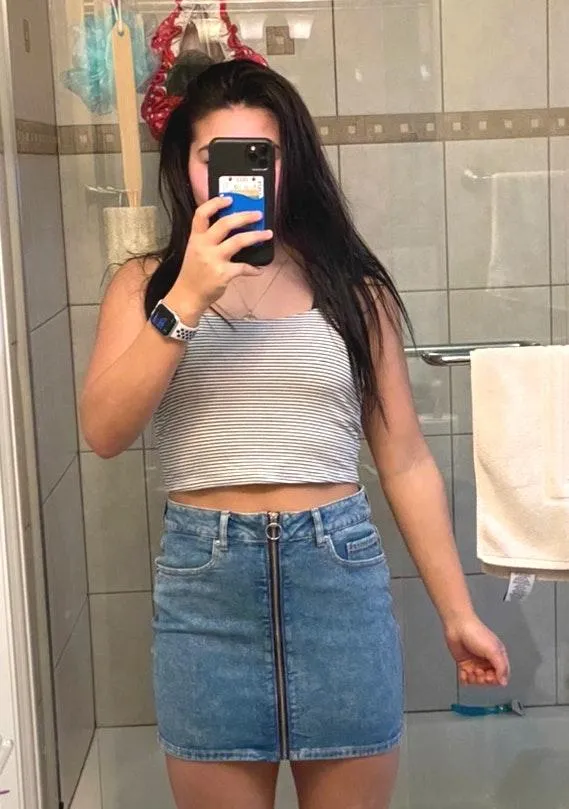 Garage Zip Front Denim Skirt  - Image 2