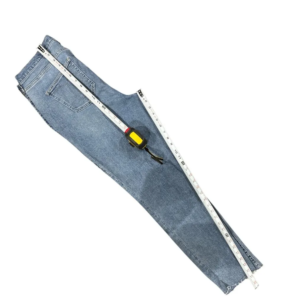 NEW Calvin Klein Womens High-Rise Frayed Hem Skinny Jeans Sz 31 Light Wash Denim - Image 5