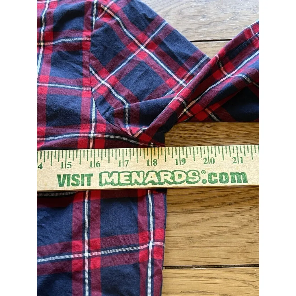 Brooks Brothers Red Fleece Button-down Shirt Women's Size 4 Red Plaid Ruffle - Image 6