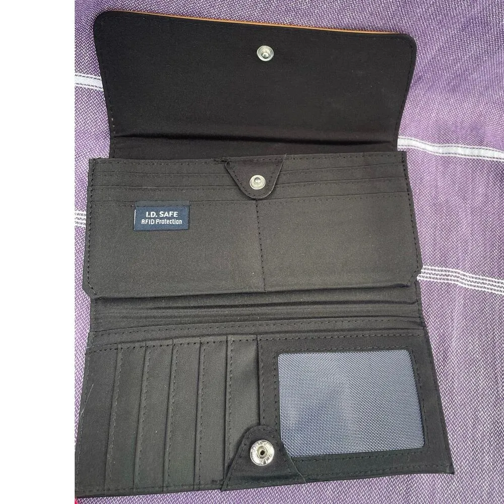 Nautica Womens Wallet Oraganizer with RFID Blocking Wallet, Black Tan Accent - Image 4