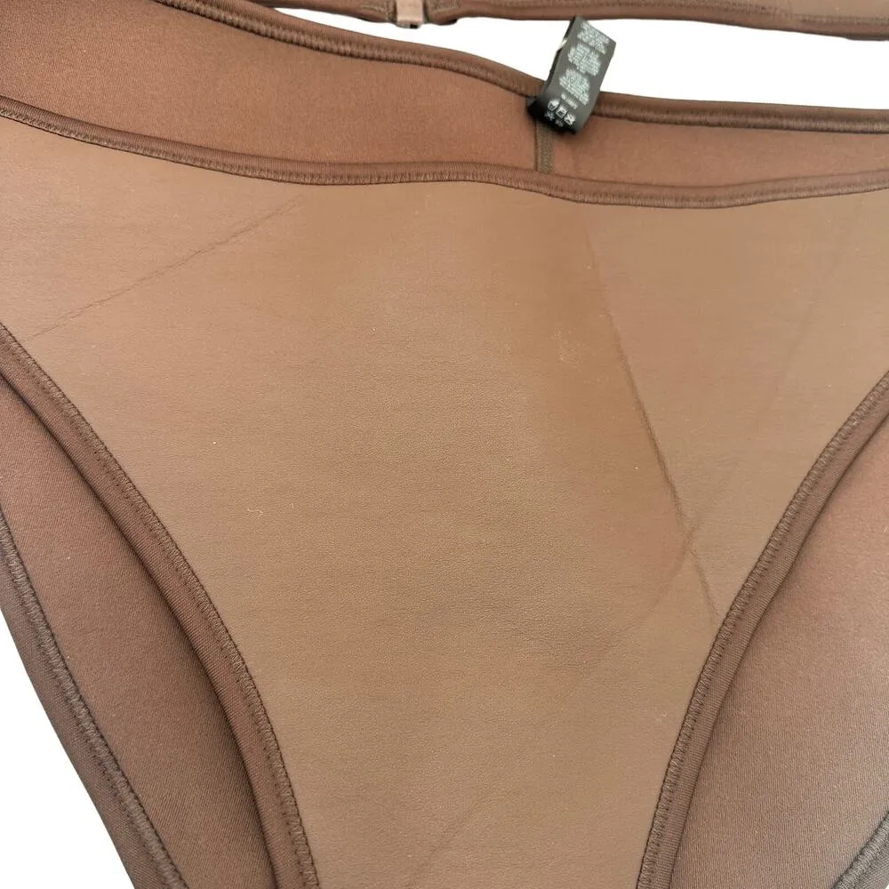 Skims Rubberized Scuba Swim Tanga Bikini Scoop Neck Top New with tags Size 4X - Image 3