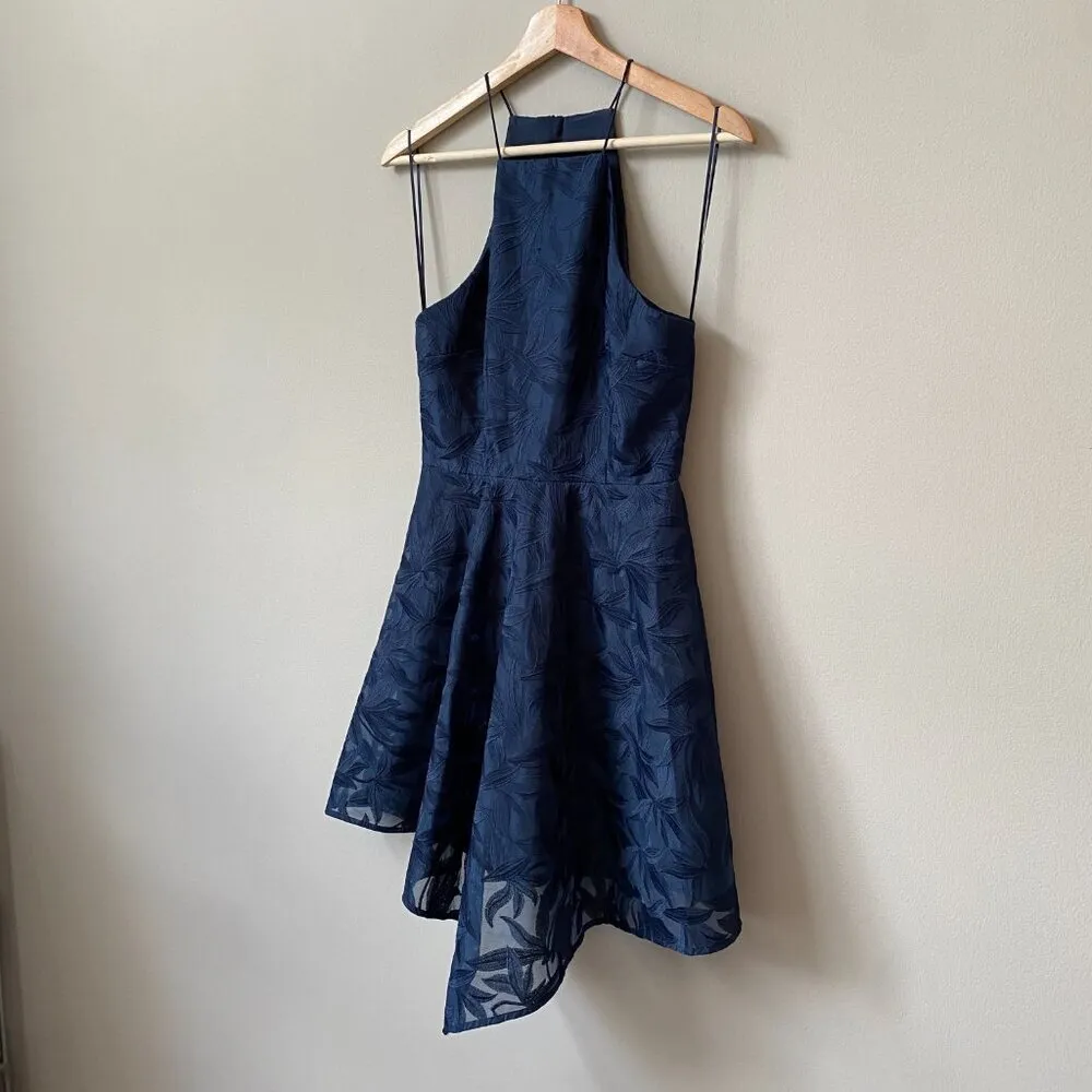 Keepsake Revolve Women's Size Small Sleeveless Plain Sight Lace Mini Dress Navy Blue - Image 9