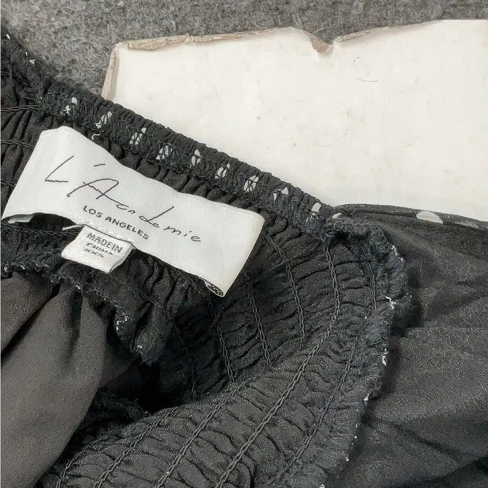 L'academie x Revolve The Selena Mini Dress Polka Dot Open Back Black A Line XXS - Image 5