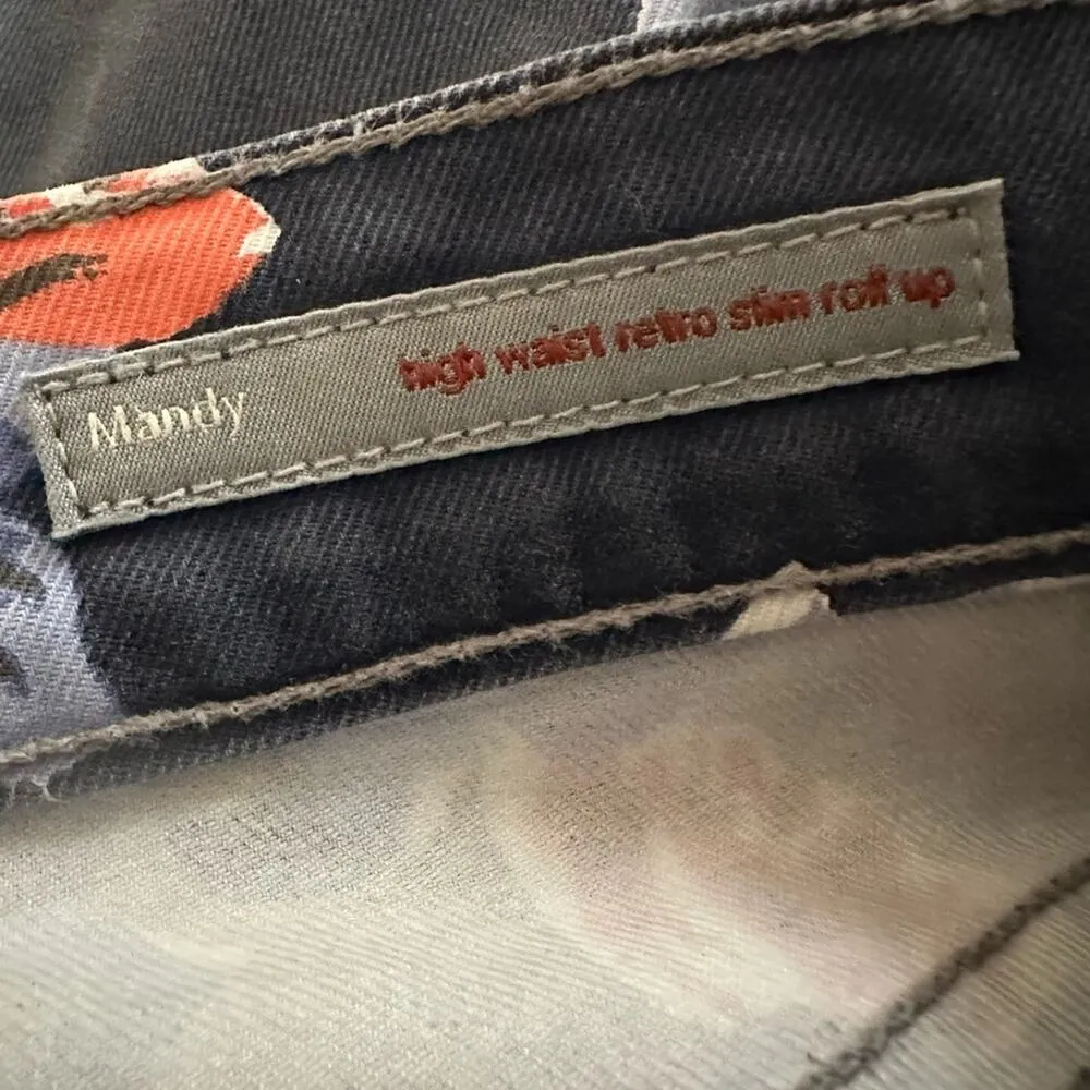 Citizens of Humanity Floral Printed Mandy Jeans High Waist Retro Size 26 Y2K 90s - Image 5