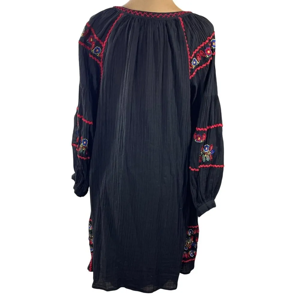 Anthropologie Velvet Graham and Spencer Loane Embroidered Peasant Dress XL (READ - Image 3