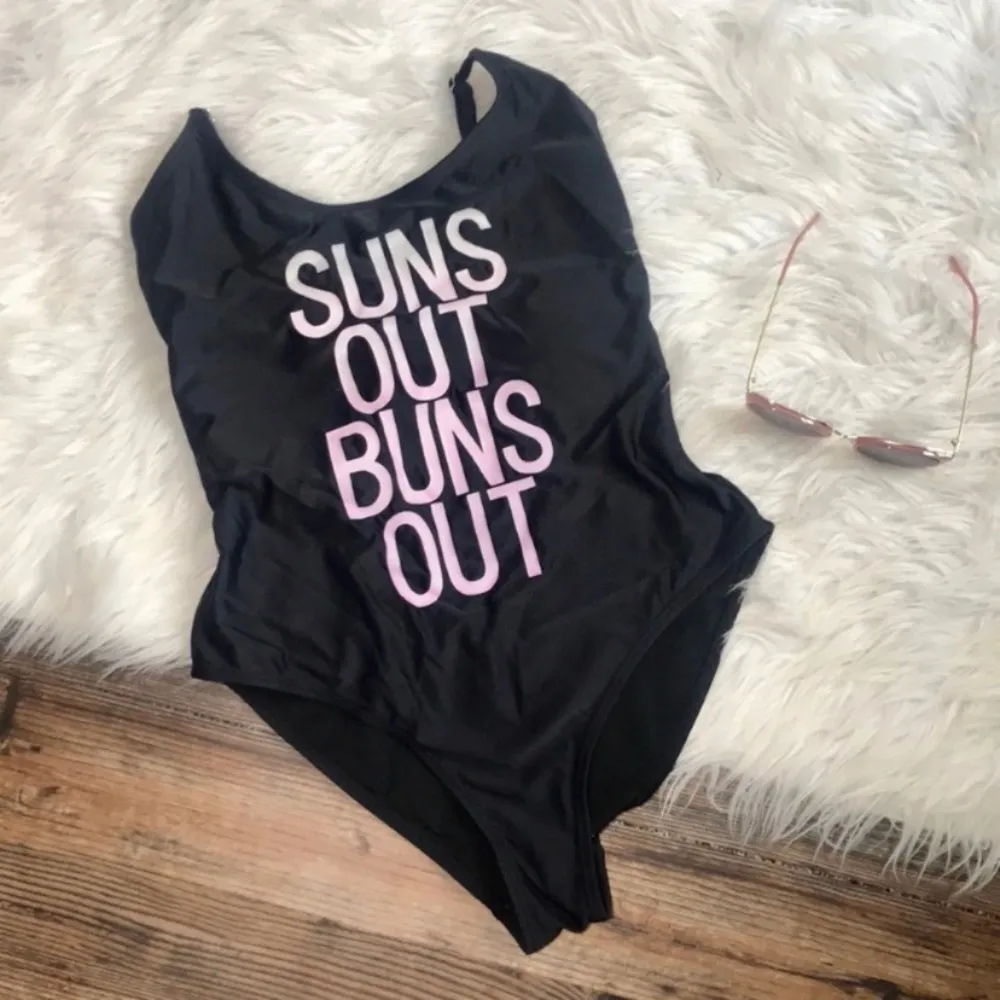 Ombré Suns Out Buns Out Black One Piece Swimsuit - Image 2