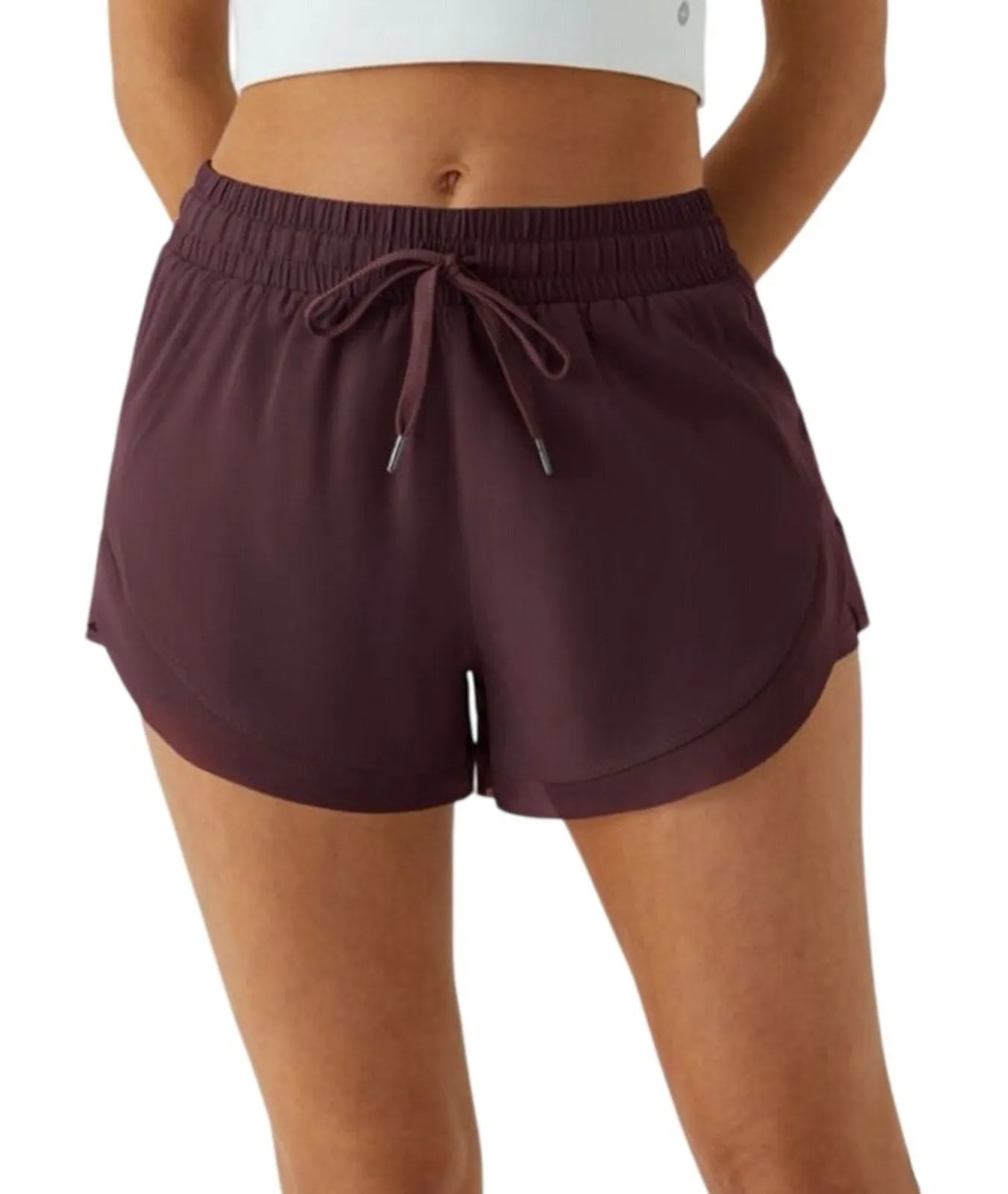Halara Mid Rise Drawstring Contrast Mesh 2-in-1 Flowy Running Shorts 3" sz XL - Image 1