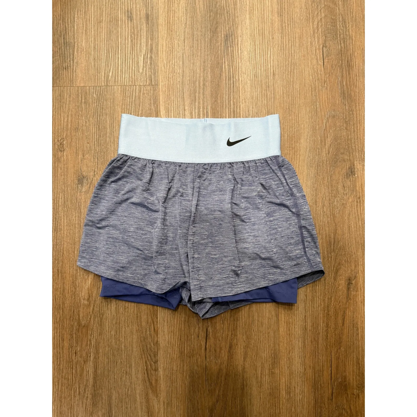 Nike Dri-FIT Running Shorts Women Lavender Blue Athletic Built-in Liner Size XS - Image 2