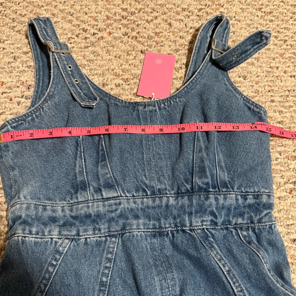 NWT Amanda Uprichard Raisa Denim Dress- Size Small - Image 11