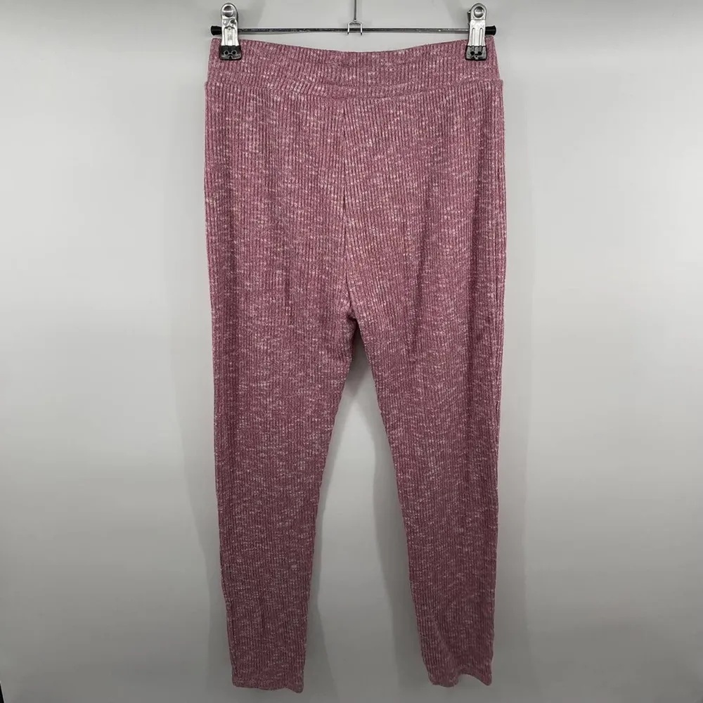 Gymshark Pink Marled Ribbed Knit Drawstring Jogger Sweats Size Small - Image 9
