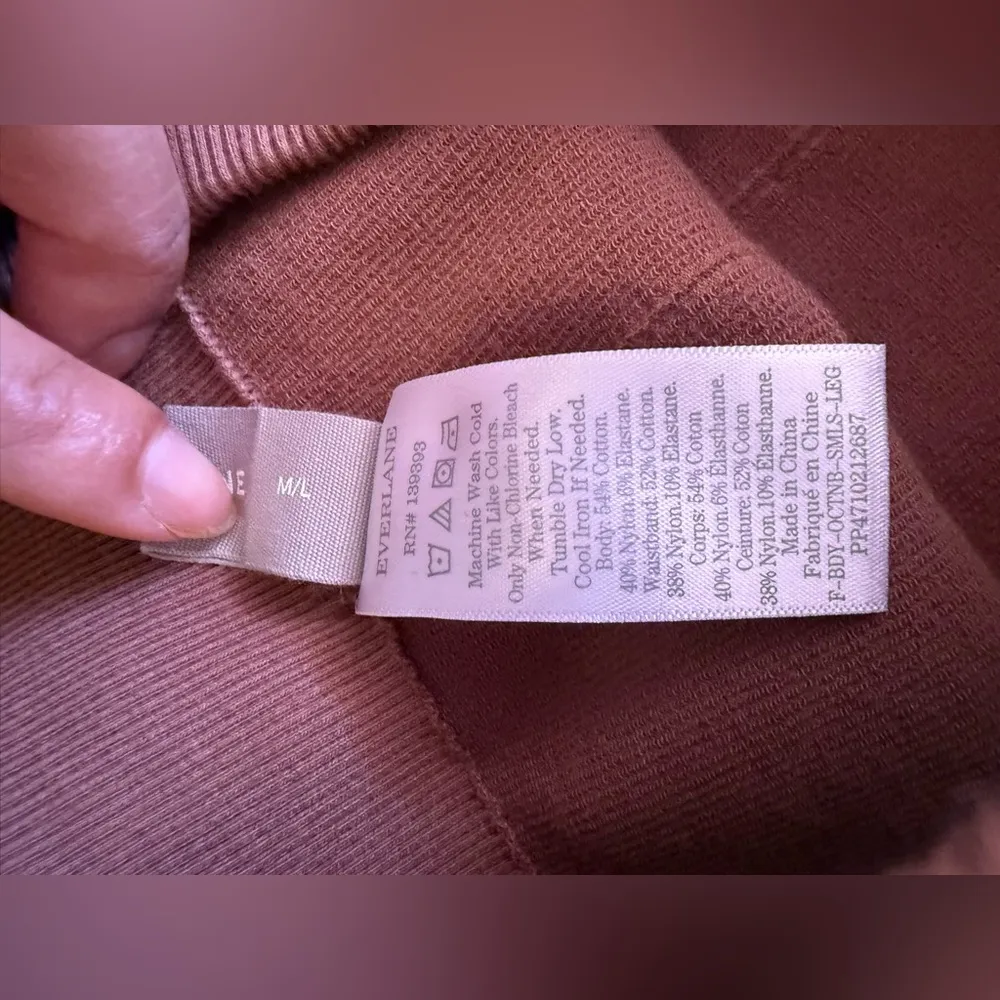 Everlane Leggings Womens M/L Lilac Purple Seamless Ribbed Lounge yoga gym - Image 14