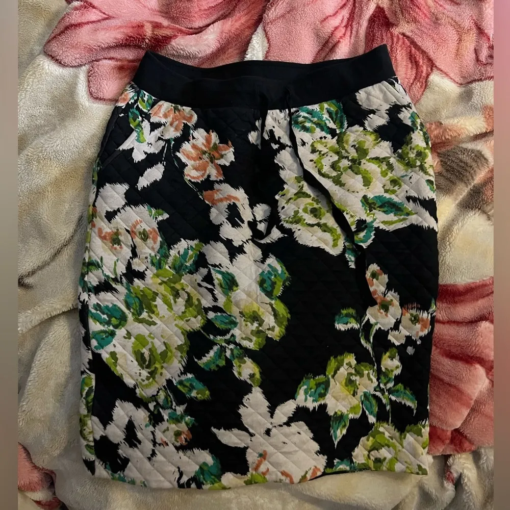 SM womens quilt floral secretary pencil skirt - Image 2