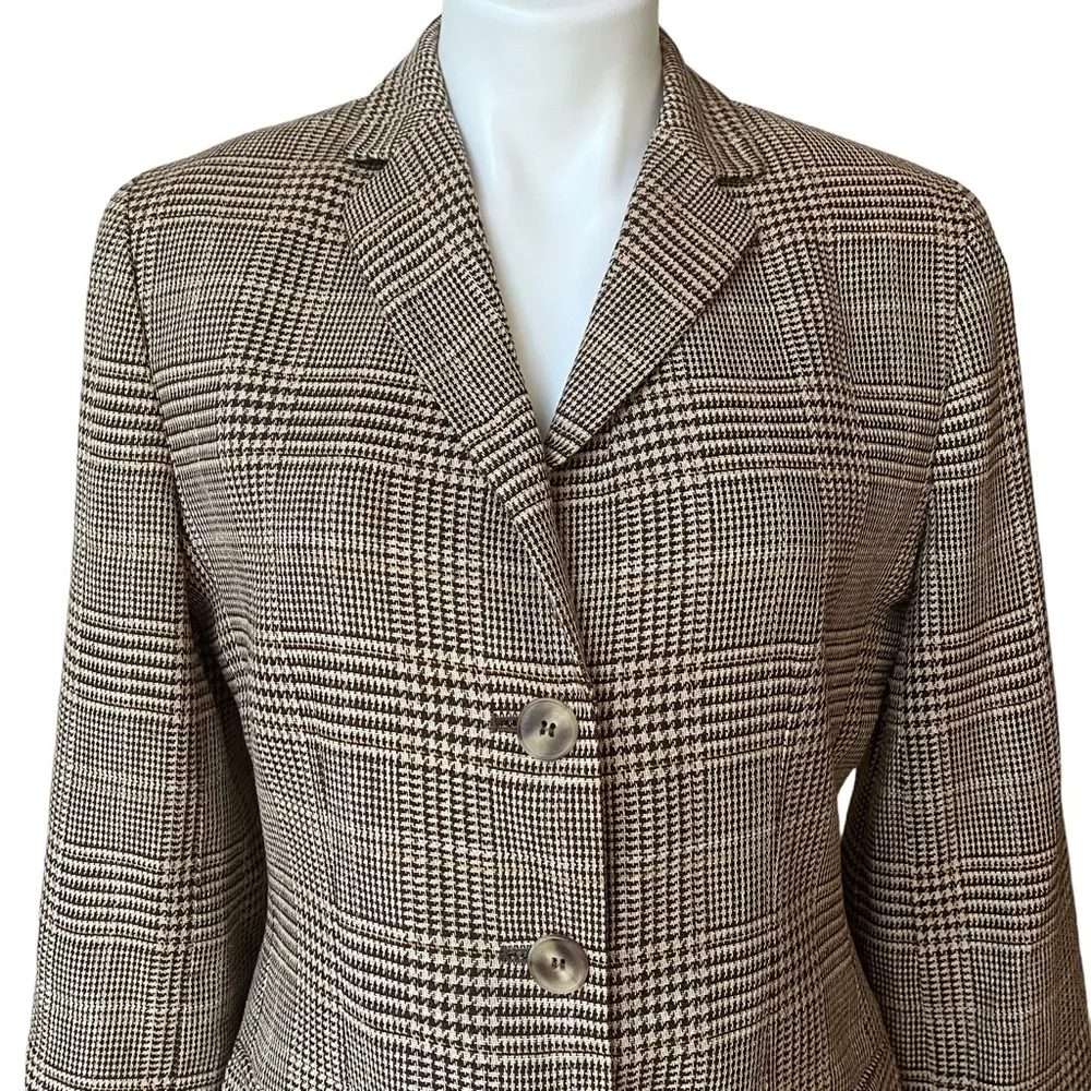 Ann Taylor Glenn Plaid Bkazer/Jacket, Sz 6 - Image 10