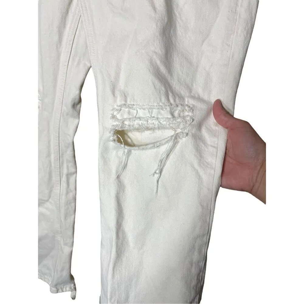 Frame Off White The‎ Low Boot Distressed Jeans Size 29 - Image 4