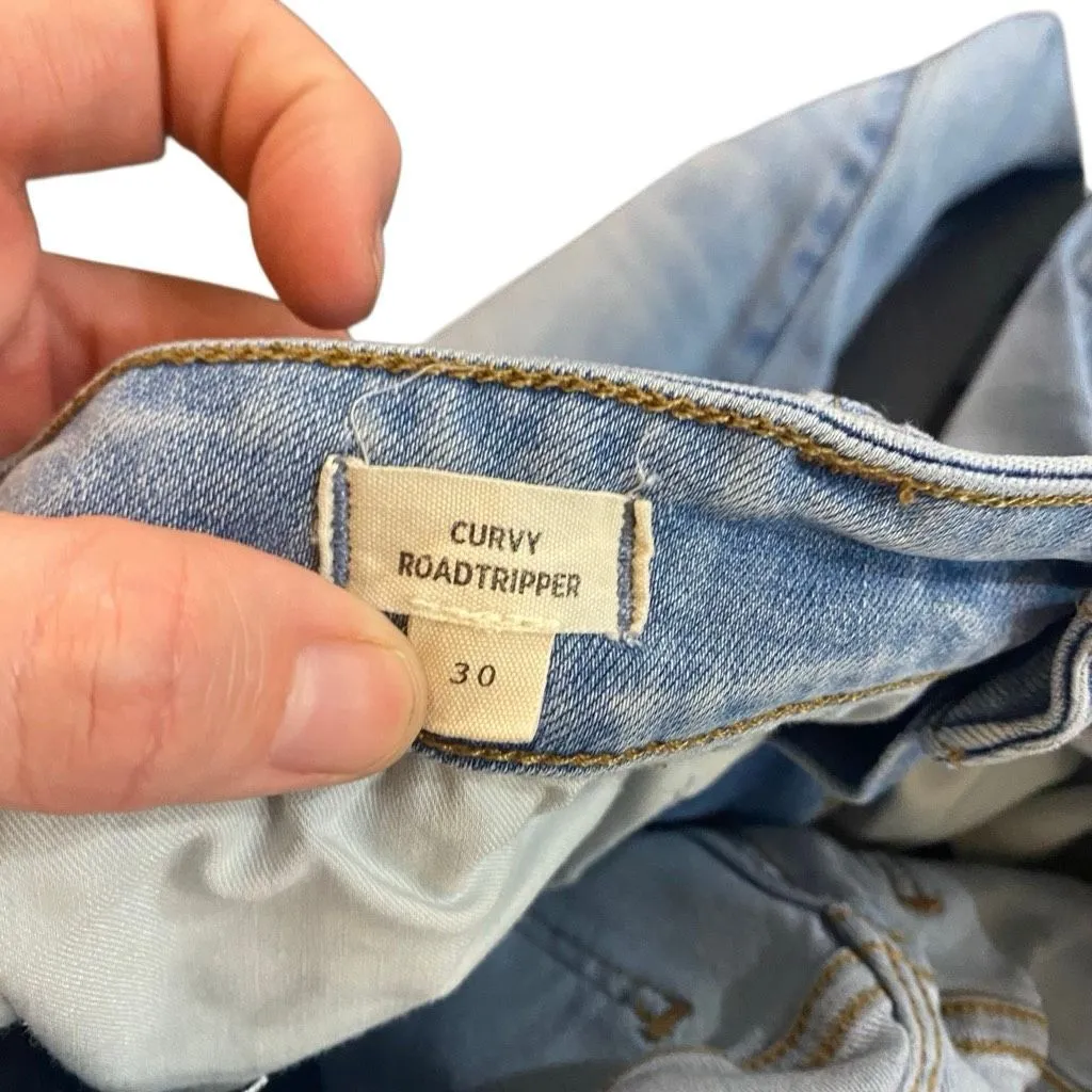 Madewell curvy roadtripper size 30 light wash jeans high rise - Image 5