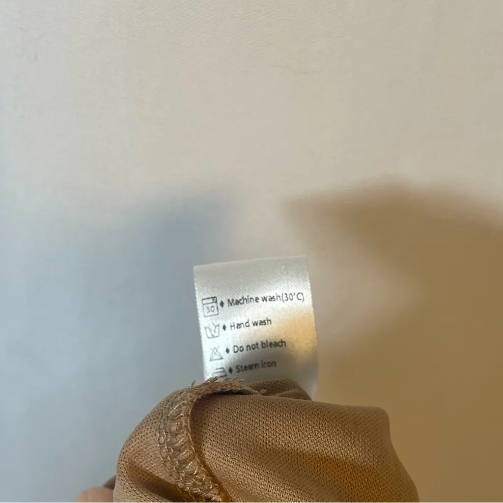 NEW Zesica XL Elegant Layered Pleated Midi Dress Wedding Formal High Neck Modest Brown - Image 7