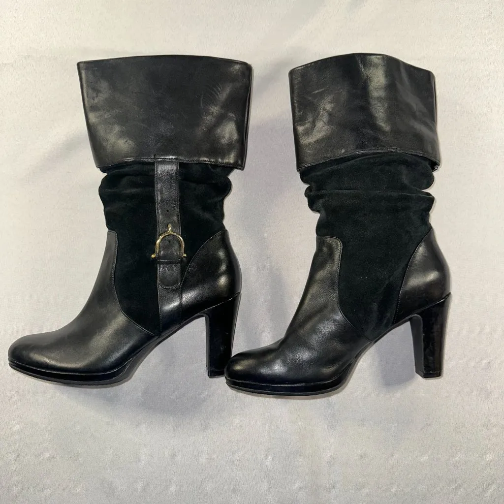 Lauren Ralph Lauren - Genuine Leather Suede Woman’s Heeled Boots Size 6M Classic - Image 3