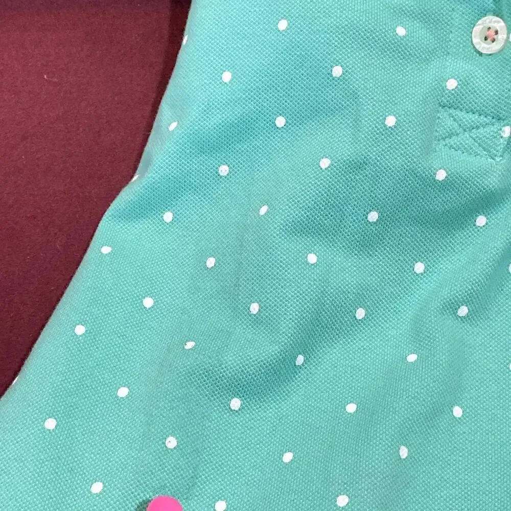 US POLO ASSN Ralph Lauren Mint Green Dot Polo Dress Polka Dot Small Tropical Sky - Image 11