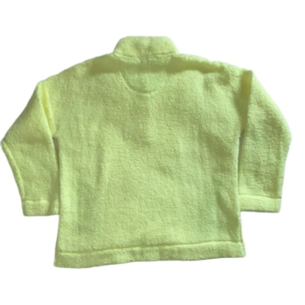 Aerie Yellow Fleece Pullover Oversized Sherpa Sweatshirt Neon M - Image 3