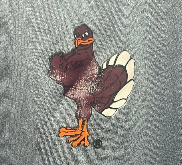 Champion grey/Orange Maroon thin fitted 1/4 zip jacket size S HokieVirginia Tech - Image 2