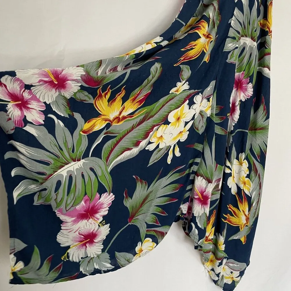 Uluwatu floral summer sundress adjustable straps rayon floral hawaiian one size Green Size undefined - Image 2