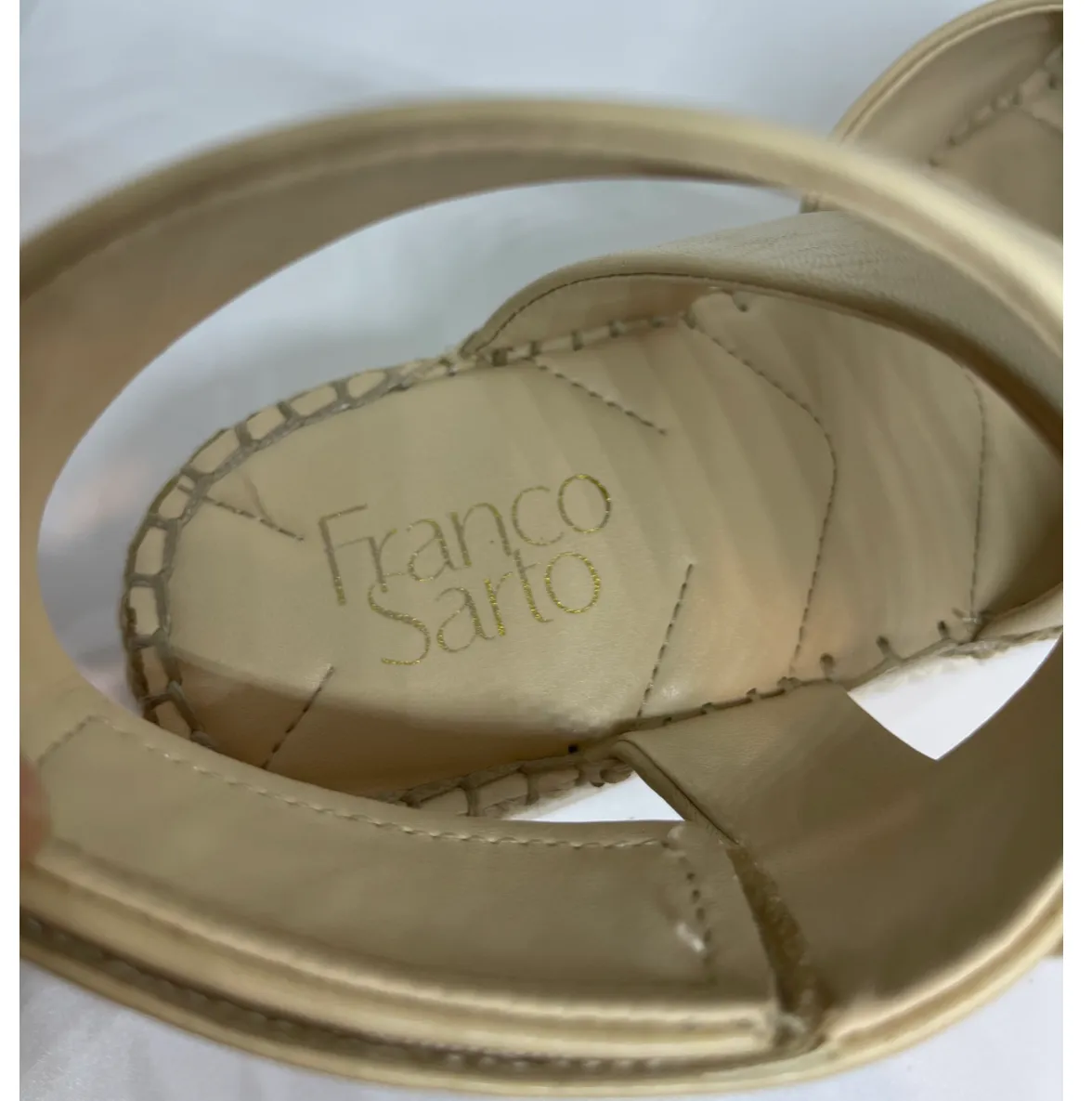 FRANCO SARTO Brock Beige Platform Sandals - Image 6
