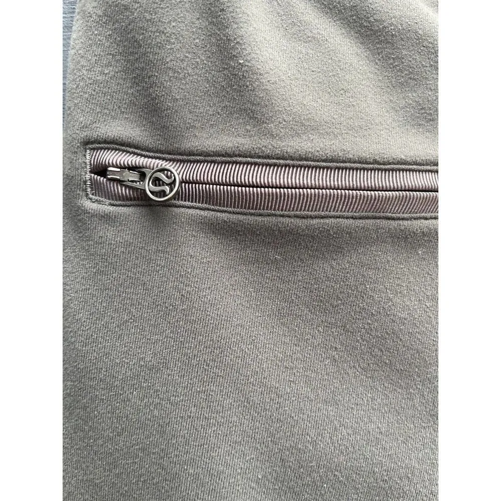 Lululemon Pants Women's Size 6 Asymmetrical Faux Wrap Front Slouchy Brown - Image 4