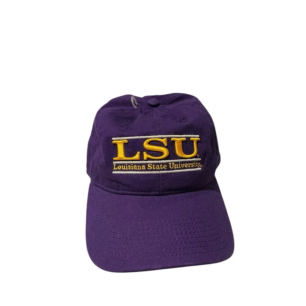 The game Louisiana State University Tigers classic 3 bar adjustable strap hat Purple - Image 2
