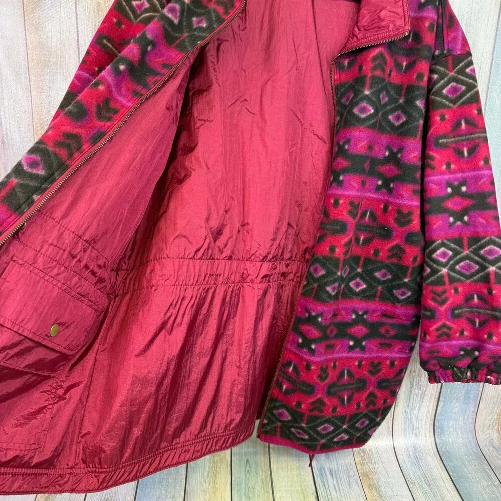 Westbound Sport Reversible Jacket Large Aztec Southwest Vintage 80's Long Coat - Image 6
