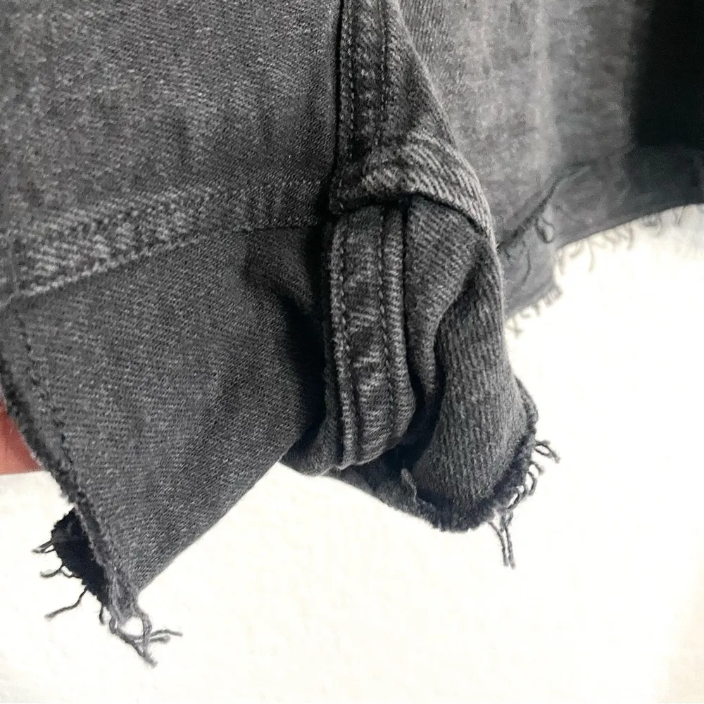 Old Navy Womens Shorts Washed Black Button Fly Sky Hi A Line High Rise Size 24 - Image 9