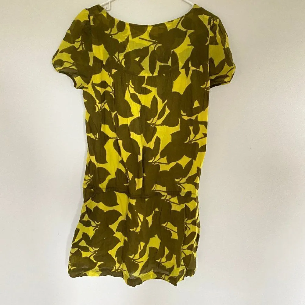 French Connection Printed Drawstring Waist Mini Shirt Dress Size 10 - Image 7