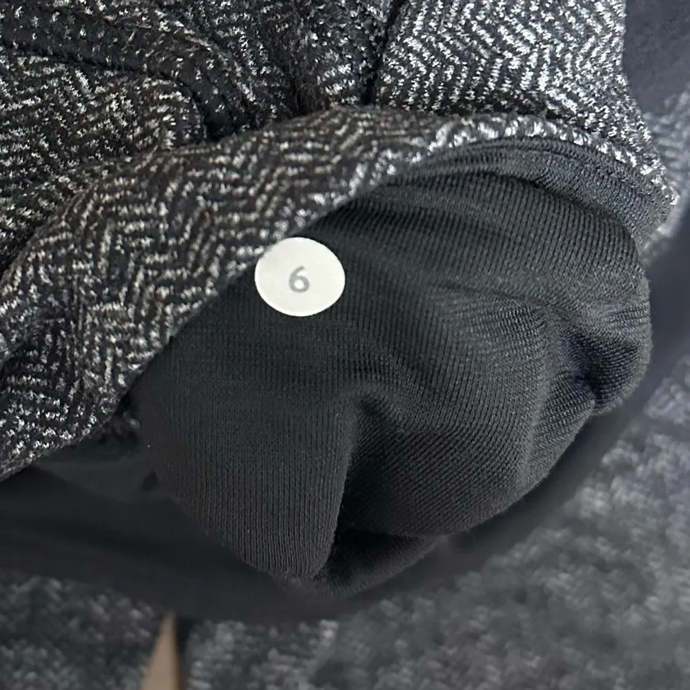 Lululemon Wunder Under Pant Size 6 Heathered Herringbone Heathered Black Black - Image 10