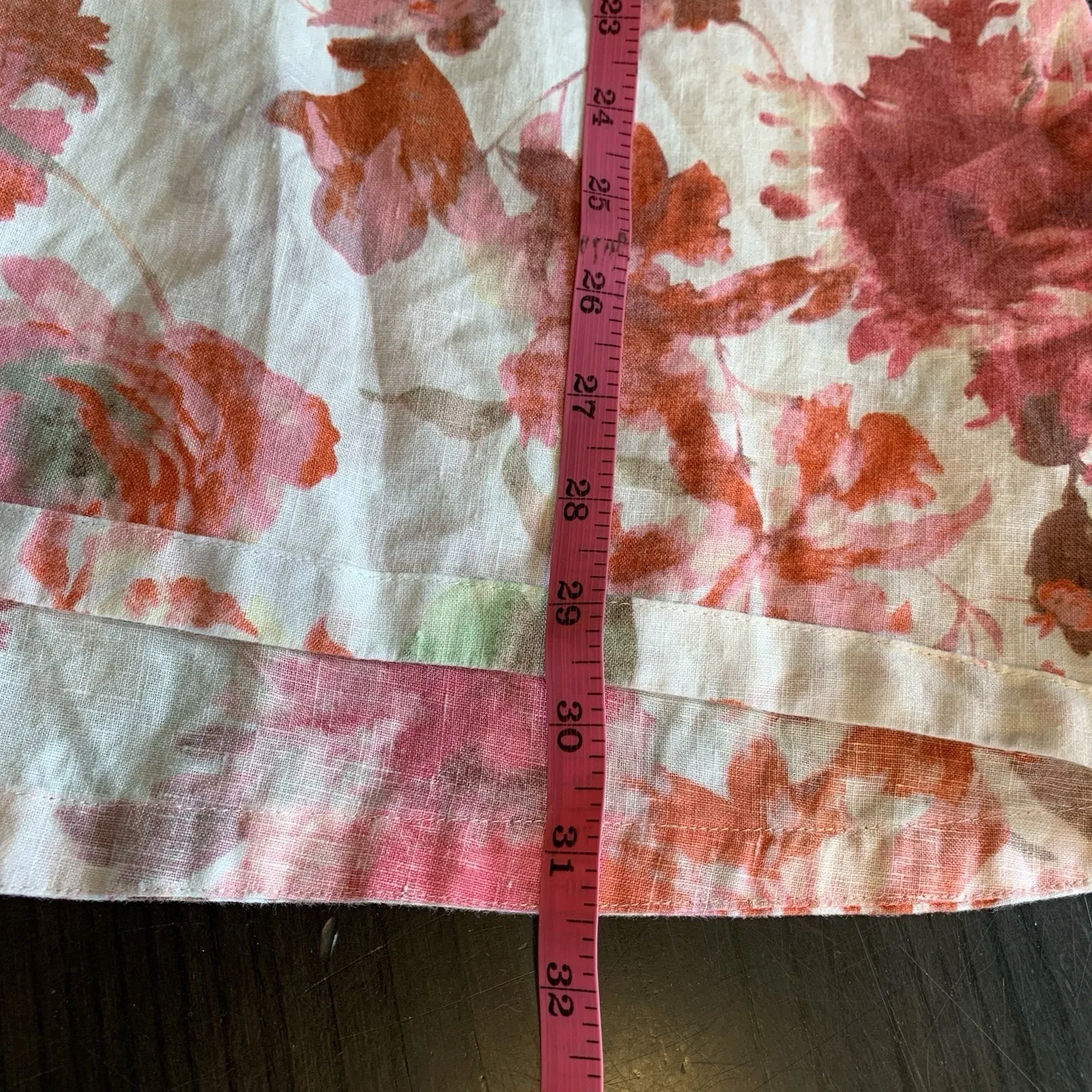 Soft Surroundings Garden Party Floral Linen Hooded Sleeveless Tunic‎ Blouse Med - Image 8