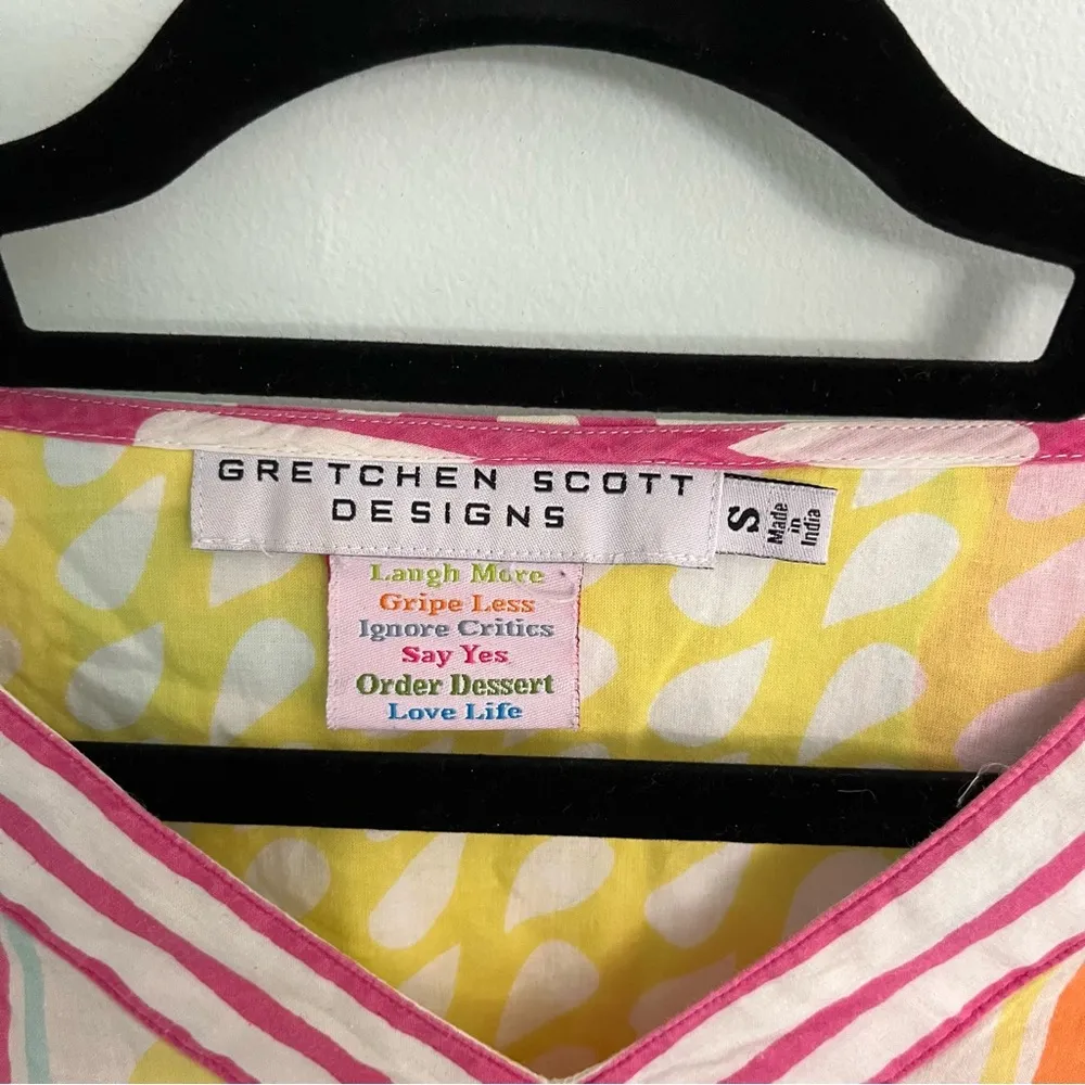 Gretchen Scott Coral Print Tunic Top Size Small - Image 4