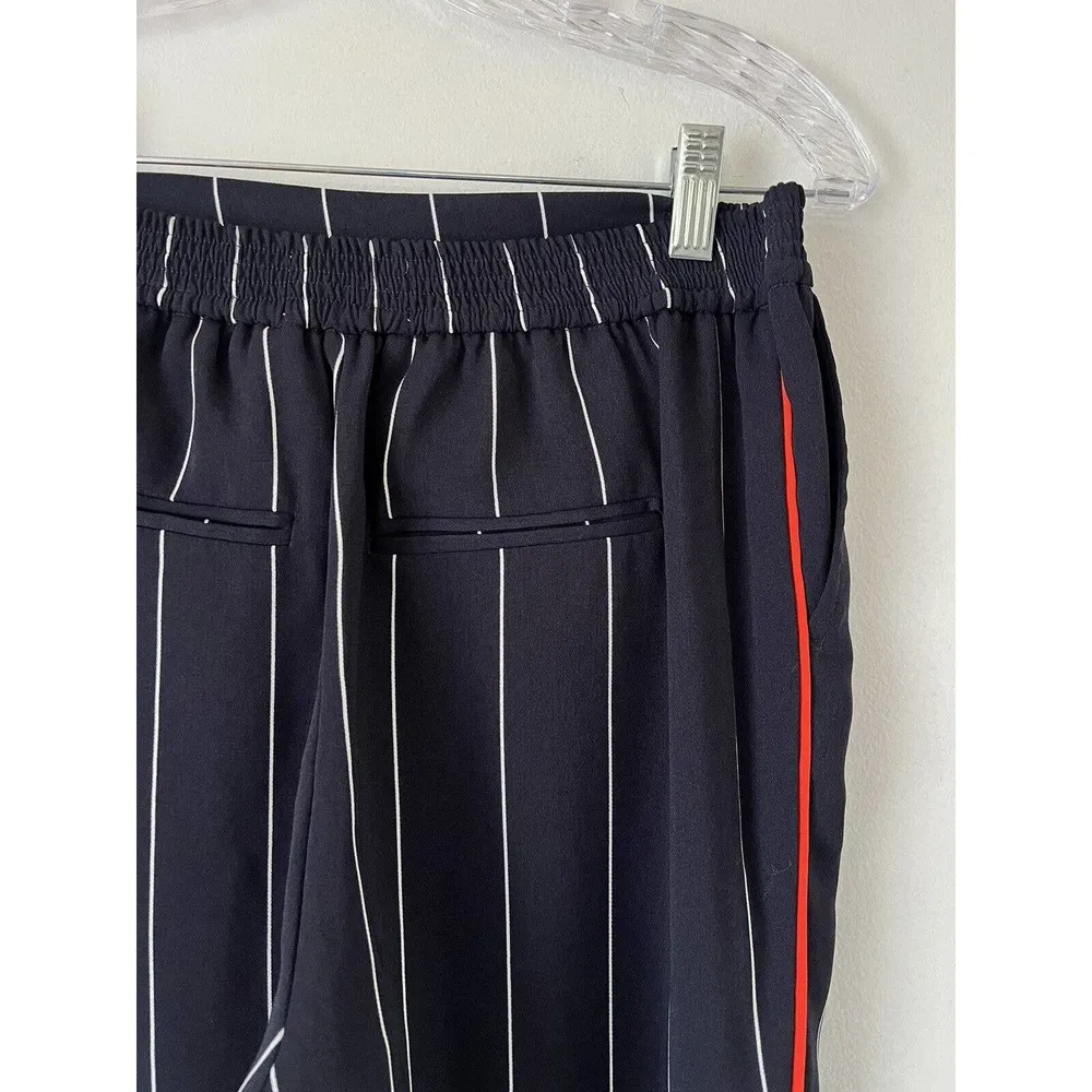 ETT:TWA Anthro Blue Striped Tapered Leg Pull On Womens Trouser Pants  XS - Image 6