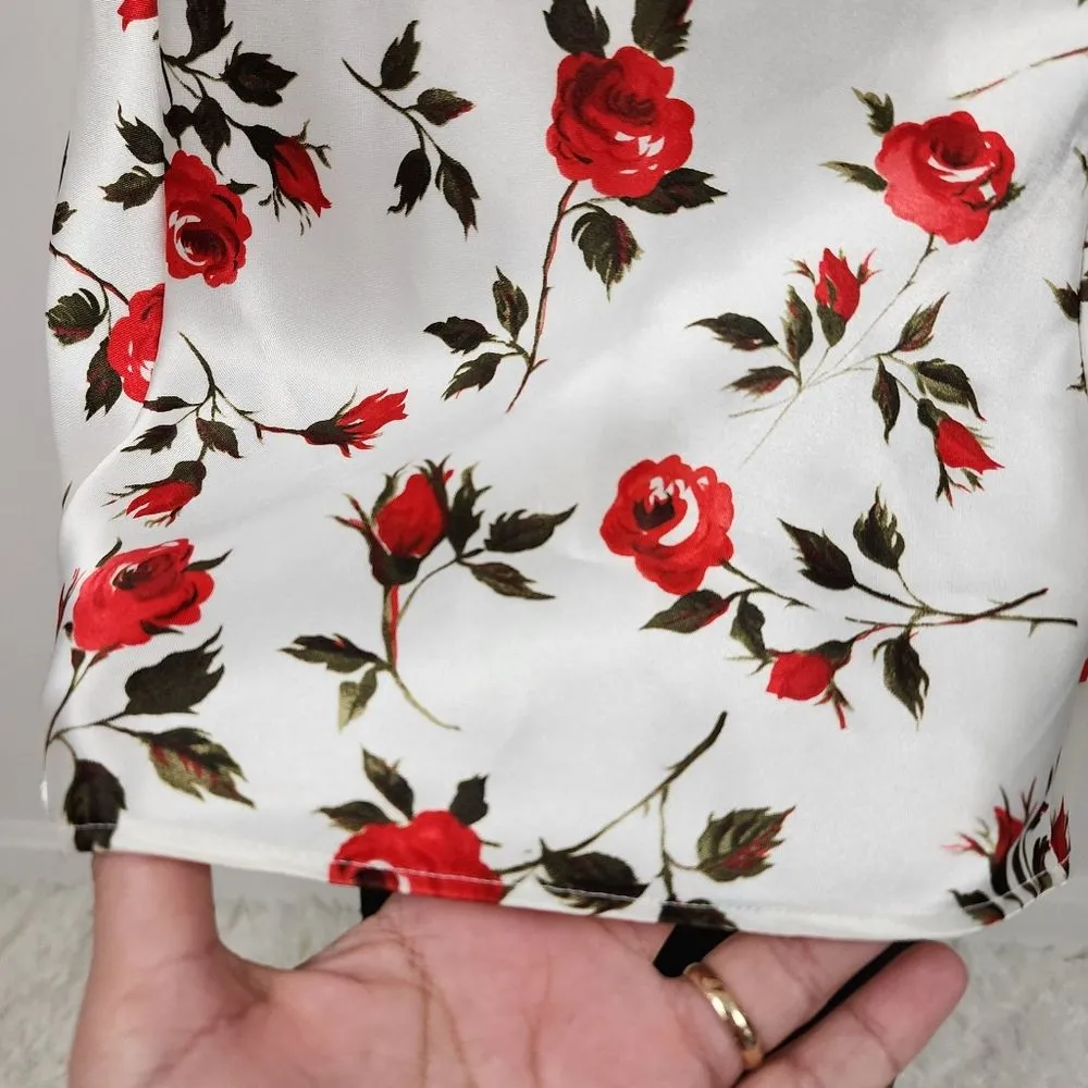 Kathy Ireland Intimates Floral Sleep Shirt Romantic Nightgown Camisole Roses M - Image 10