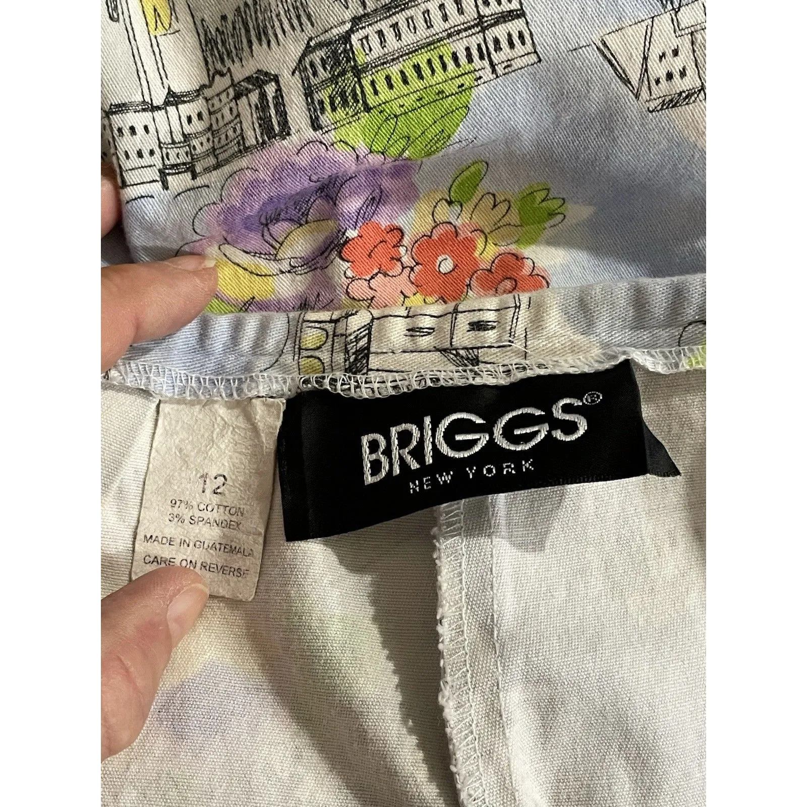 Briggs New York Skort Womens 12 City Scape Floral Multicolor - Image 5