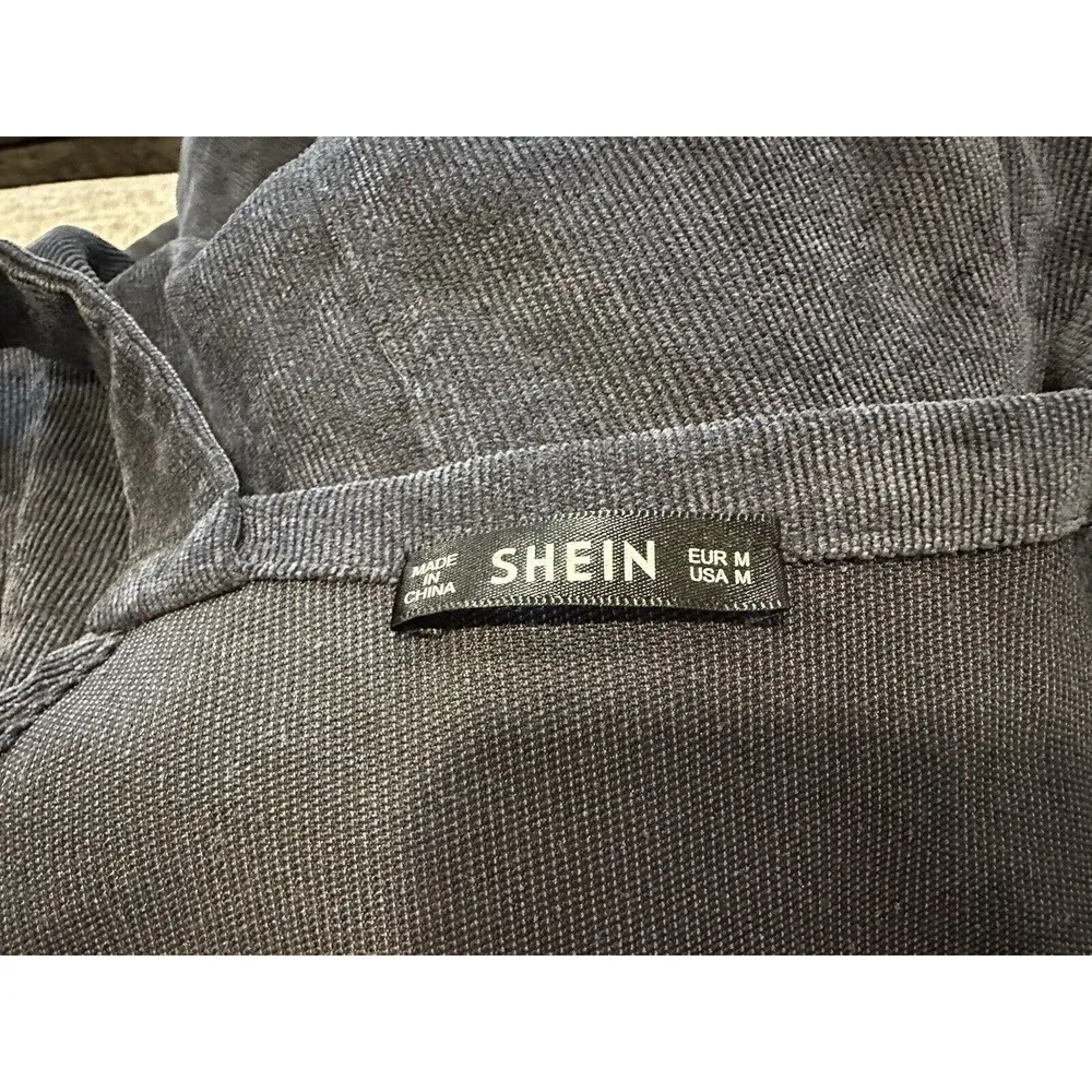 Shein Navy Blue Corduroy Overall Dress XS - Image 6